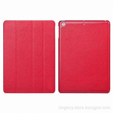Synthetic leather cases for iPad air, with automatic identification and wake up functions